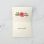 ピンクの花カスタムサンキューカード サンキューカード (内部)