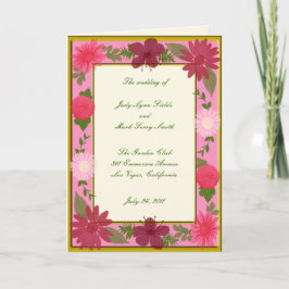 ピンクの花カスタム咲きプログラムカード プログラム