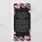 ピンクの花カスタム記念記念カード (裏面)