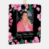 ピンクの花カスタム記念記念 セラミックオーナメント (右)