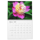 ピンクの花カレンダー カレンダー (2月 2027)