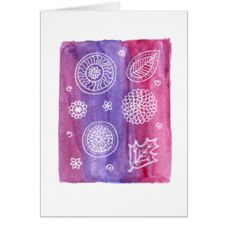 ピンクの花カード