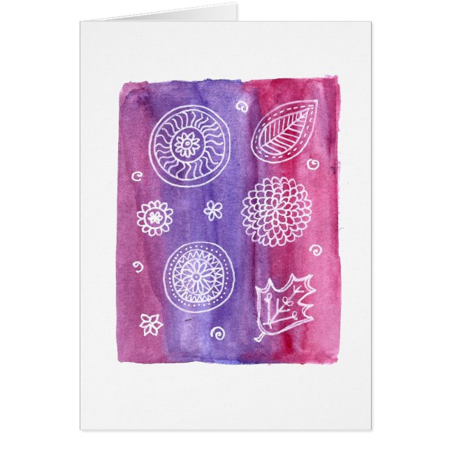 ピンクの花カード (正面)