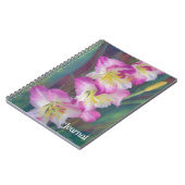 ピンクの花ガーデンアートジャーナルノート ノートブック (左側)