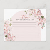 ピンクの花ガールベビーで開花アドバイスママ エンクロージャーカード (正面)