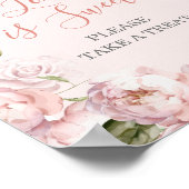 ピンクの花ガールベビーで開花愛は甘い ポスター (角)