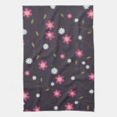 ピンクの花キッチンタオル キッチンタオル (縦)
