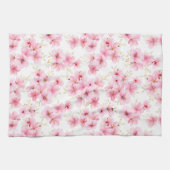 ピンクの花キッチンタオル キッチンタオル (横)