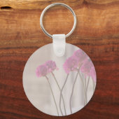 ピンクの花キーチェーン キーホルダー (正面)