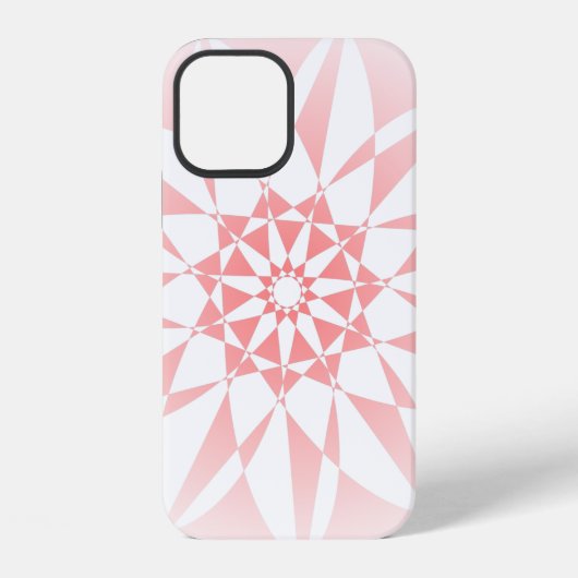 ピンクの花グラデーション iPhoneケース (裏面)