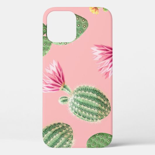 ピンクの花サボテンの光の背景 Case-Mate iPhoneケース (裏面)