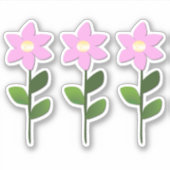 ピンクの花シール シール (正面)