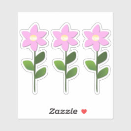 ピンクの花シール シール