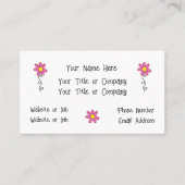 ピンクの花スイーツシンプルビジネスカード 名刺 (正面)