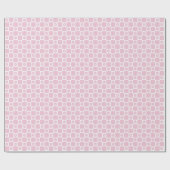 ピンクの花チェック模様 ラッピングペーパー (フラット)