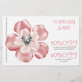 ピンクの花デイサービスアートダンス先生託児 チラシ (正面)