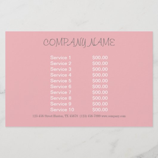 ピンクの花デイサービスアートダンス先生託児 チラシ (裏面)