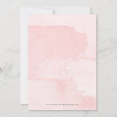 ピンクの花トラック リトル パンプキンガール ベビーシャワー 招待状 (裏面)