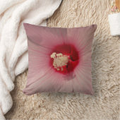 ピンクの花ハイビスカスフォトスロークッション クッション (ブランケット)