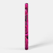 ピンクの花バラ模様 SAMSUNG GALAXYケース (右側面)