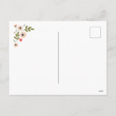 ピンクの花バレンタイン シーズンポストカード (裏面)