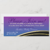 ピンクの花バースデーパーティ招待状 招待状 (裏面)