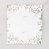 ピンクの花ピンクのスクリプトテーブル番号座席表 ロイヤリティカード (外部開封)