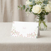 ピンクの花ピンクのスクリプトテーブル番号座席表 ロイヤリティカード