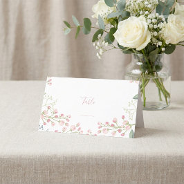 ピンクの花ピンクのスクリプトテーブル番号座席表 ロイヤリティカード