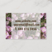 ピンクの花フォトプロフェッショナル名刺 名刺 (裏面)