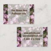 ピンクの花フォトプロフェッショナル名刺 名刺 (正面/裏面)