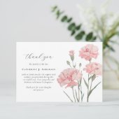 ピンクの花フォト悔やみや弔慰葬祭記念碑 サンキューカード (スタンド正面)