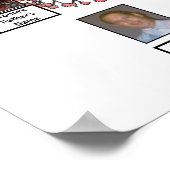 ピンクの花フラクタルアートツリー2つのファミリーツリー ポスター (角)