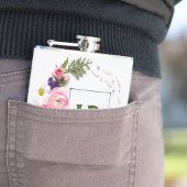 ピンクの花フラスコ フラスク