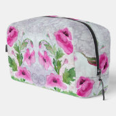 ピンクの花プリントカットソーバッグ ドップキット (右コーナー)