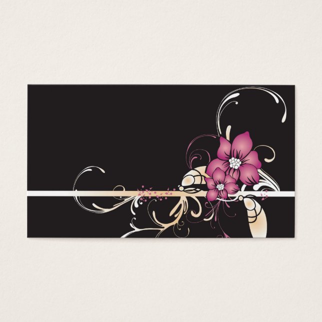 ピンクの花プロファイルカード (正面)