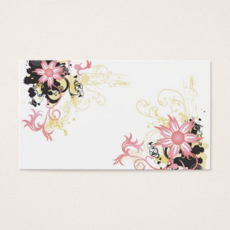 ピンクの花プロファイルカード