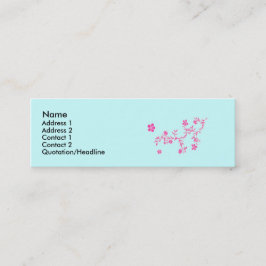 ピンクの花プロファイルカード スキニー名刺
