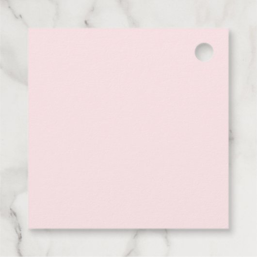 ピンクの花ベビーシャワーありがとう フェイバータグ (裏面)