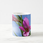 ピンクの花マグカップ コーヒーマグカップ (中央)