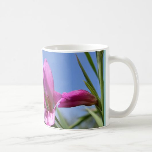 ピンクの花マグカップ コーヒーマグカップ (右)