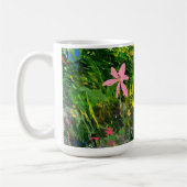 ピンクの花マグ コーヒーマグカップ (左)