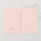 ピンクの花ママ&ベビーキリンの女の子ベビーシャワー インビテーションポストカード (裏面)