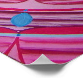 ピンクの花マンダラ ポスター (角)