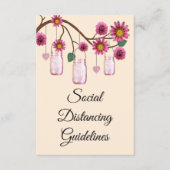 ピンクの花メイスンジャー安全対策 エンクロージャーカード (正面)