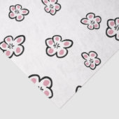 ピンクの花モチーフティッシュペーパー 薄葉紙 (詳細)