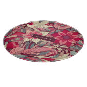 ピンクの花モリスアート カッティングボード (角)