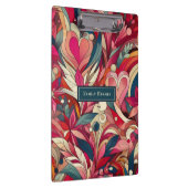 ピンクの花モリスアート クリップボード (右)