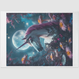 ピンクの花ユニコーン 薄葉紙