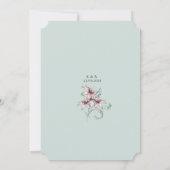 ピンクの花ライリー結婚式の日付カードを保存 セーブザデート (裏面)